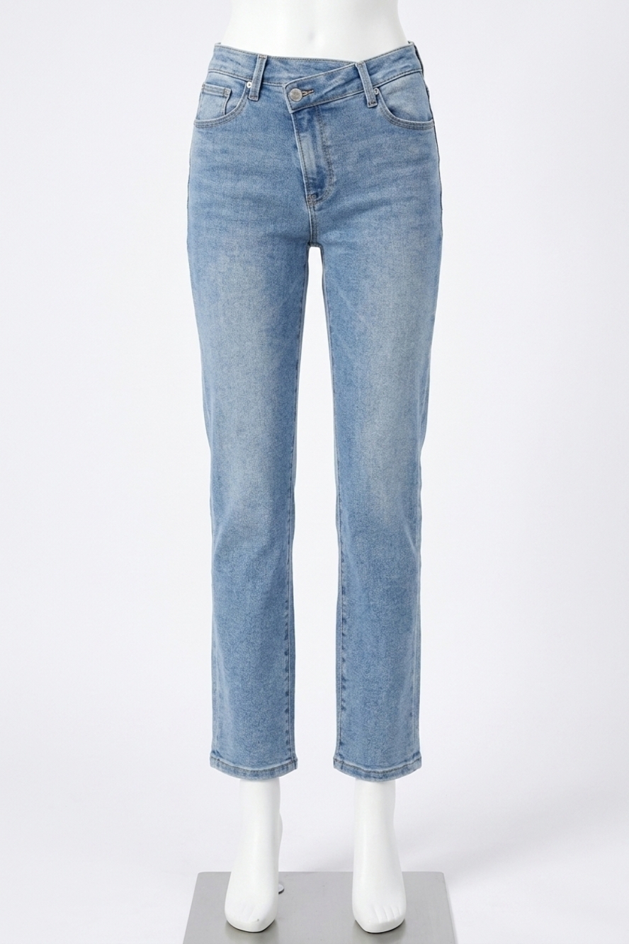 NEW RISEN women's kass crossover jeans in blue